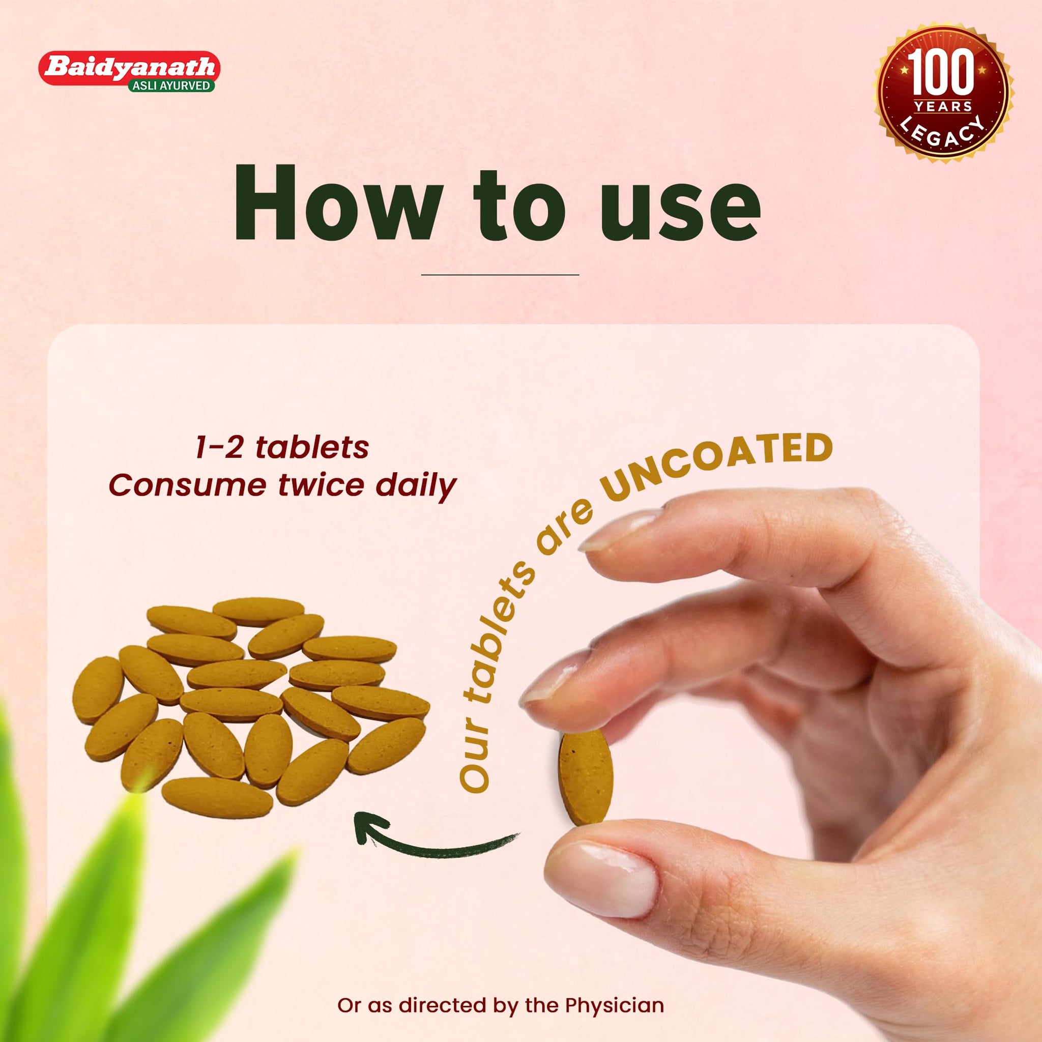 Baidyanath Haldi Turmeric Tablets, Haridra Extract, Ayurvedic Herbal Supplement - label detail