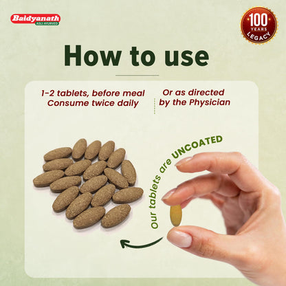 Baidyanath Neem Tablets, 60 Count, Traditional Ayurvedic Herbal Supplement, Neem Extract - label detail