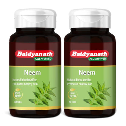 Baidyanath Neem Tablets, 60 Count, Traditional Ayurvedic Herbal Supplement, Neem Extract (9)