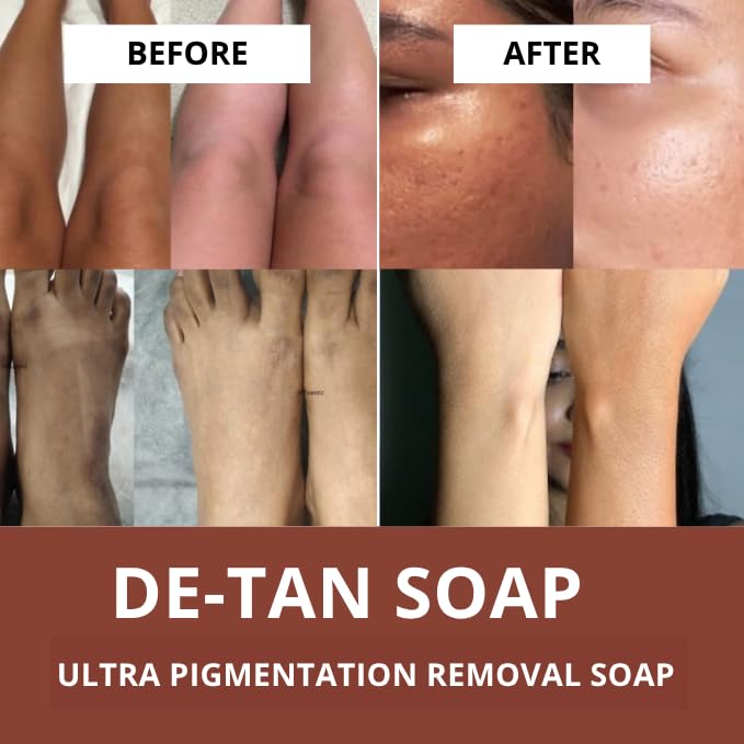 BAKE De-Tan Coffee Soap, 100g Bars, with Kojic Acid, Glycolic Acid, Alpha Arbutin, Coffee Granules - back view