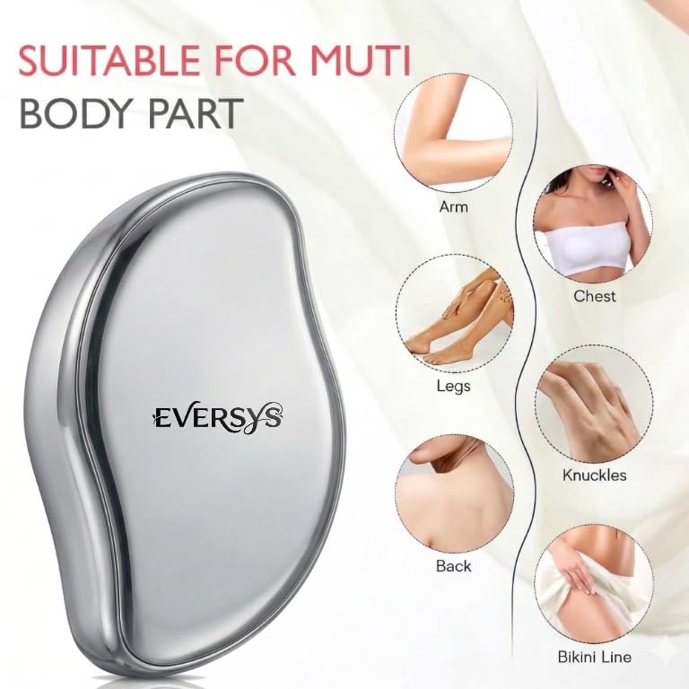 BAMBUA Crystal Hair Remover Stone - Reusable Epilator with Nano Crystal Technology - back view