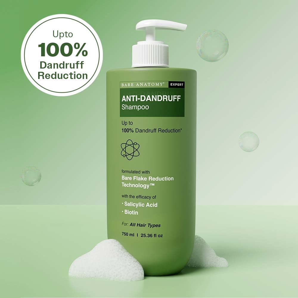 Bare Anatomy Anti-Dandruff Conditioner with Biotin and Rosemary, Hair Conditioner for All Hair Types - front view (29)