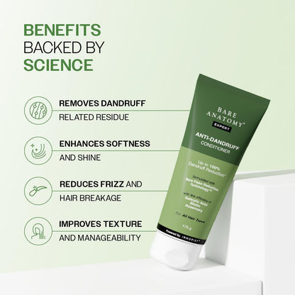 Bare Anatomy Anti-Dandruff Conditioner with Biotin and Rosemary, Hair Conditioner for All Hair Types - back view