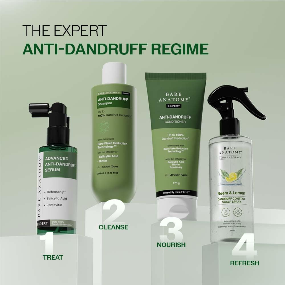 Bare Anatomy Anti-Dandruff Conditioner with Biotin and Rosemary, Hair Conditioner for All Hair Types - in use