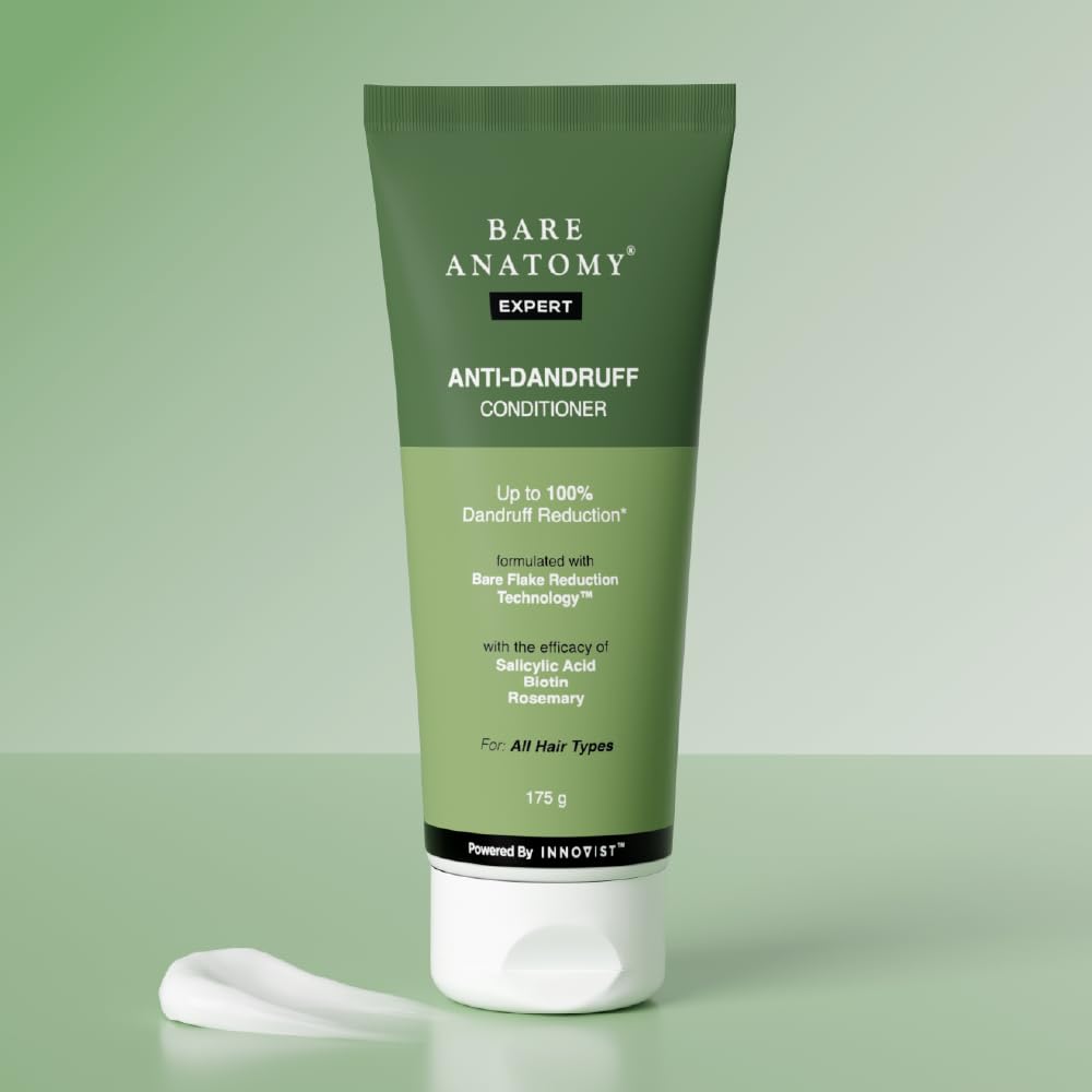 Bare Anatomy Anti-Dandruff Conditioner with Biotin and Rosemary, Hair Conditioner for All Hair Types - size and scale