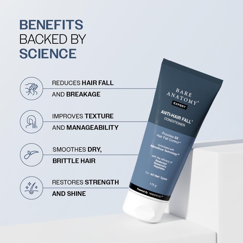 Bare Anatomy Hair Conditioner with Redensyl, Rosemary & Peptides - back view