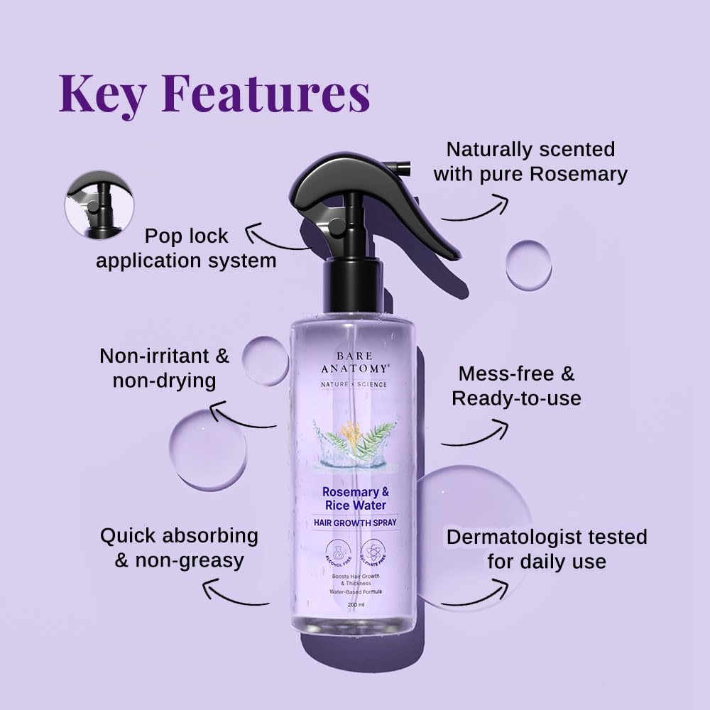 Bare Anatomy Hair Conditioner with Redensyl, Rosemary & Peptides - label detail (65)