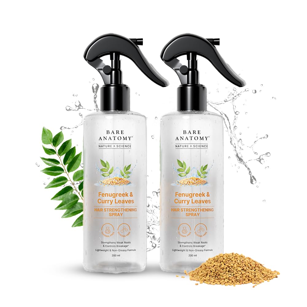Bare Anatomy Nature x Science Fenugreek and Curry Leaves Hair Spray, 200ml (10)