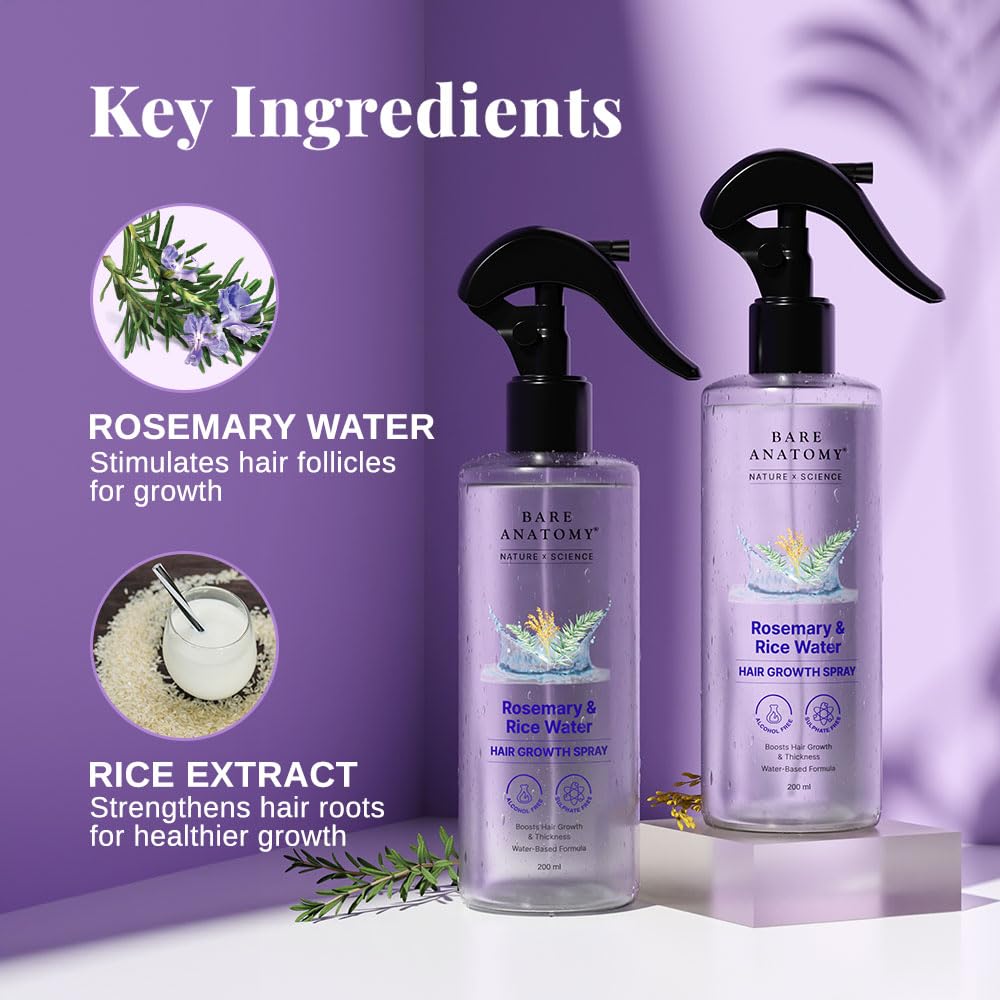 Bare Anatomy Nature x Science Fenugreek and Curry Leaves Hair Spray, 200ml - ingredients panel (16)