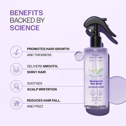 Bare Anatomy Nature x Science Fenugreek and Curry Leaves Hair Spray, 200ml - back view (29)