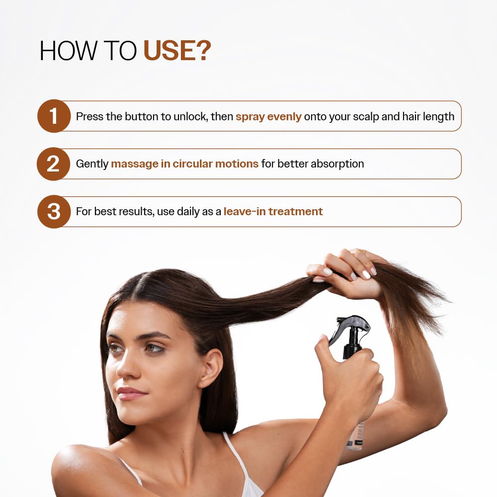 Bare Anatomy Nature x Science Fenugreek and Curry Leaves Hair Spray, 200ml - ingredients panel