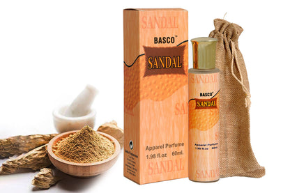 BASCO Kesar Chandan Perfume Spray, 60 ml, Unisex Saffron Sandalwood Fragrance (5)