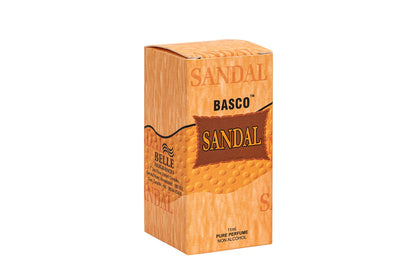 Basco Sandal Attar for Men and Women, 11ml, Non-Alcoholic Unisex Perfume with Sandalwood and Saffron Notes - back view
