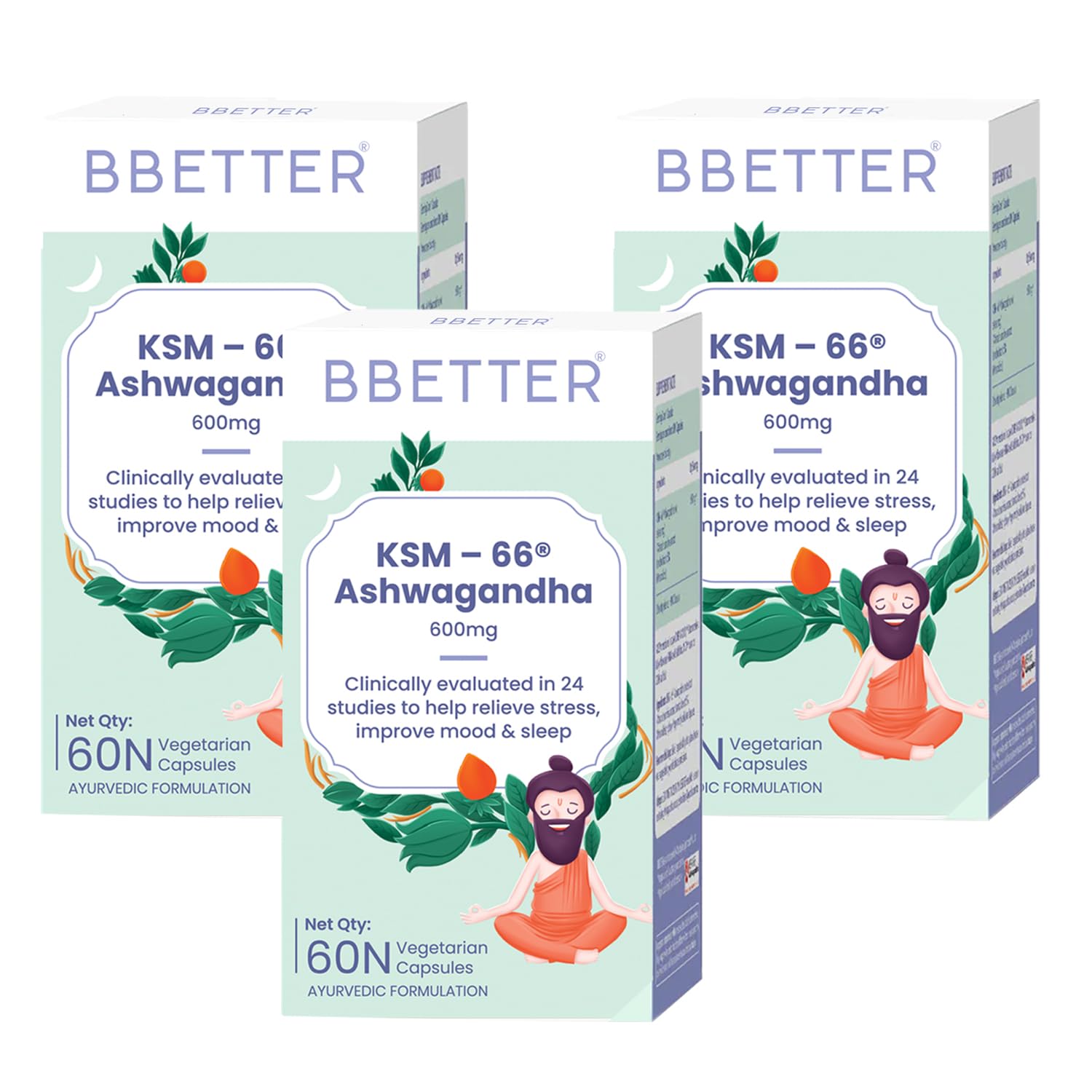 BBETTER KSM-66 Ashwagandha Capsules 600mg, 60 Veg Capsules, Lab Tested Herbal Supplement (11)