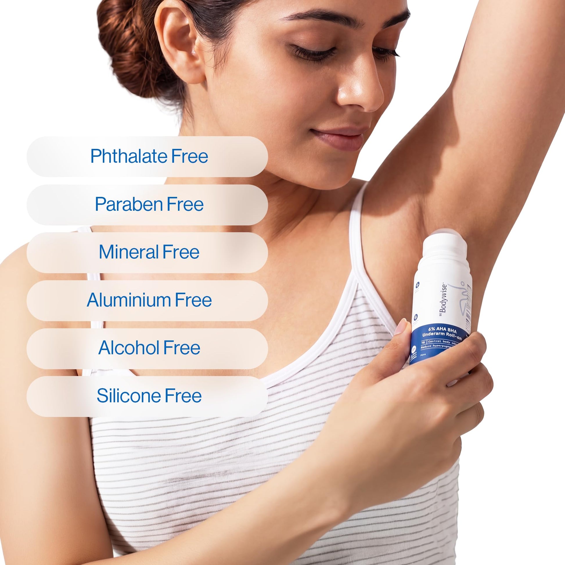 Be Bodywise 6% AHA BHA Underarm Roll-On, Exfoliating Deodorant, Alcohol & Aluminum Free - ingredients panel (14)