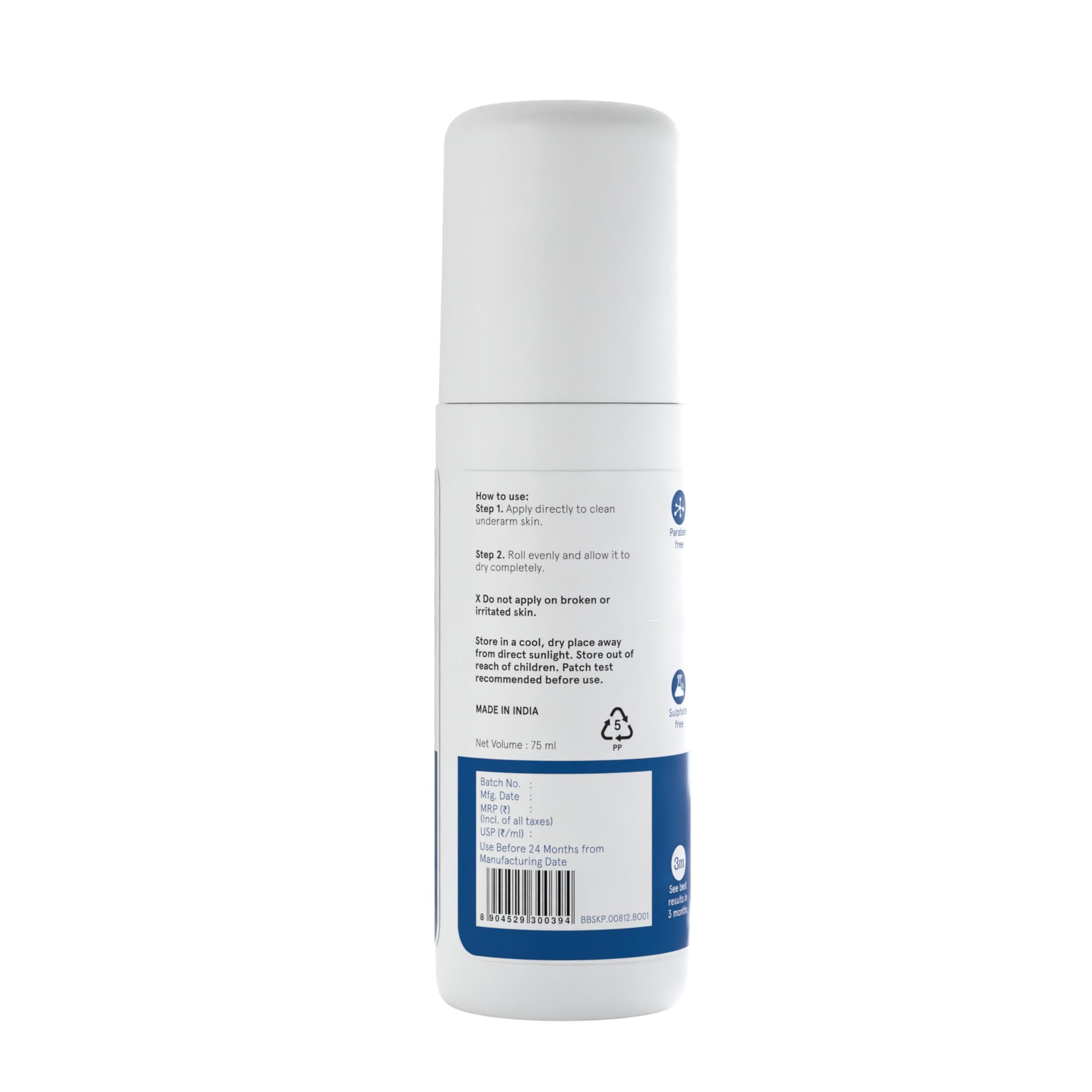 Be Bodywise 6% AHA BHA Underarm Roll-On, Exfoliating Deodorant, Alcohol & Aluminum Free - in use (16)