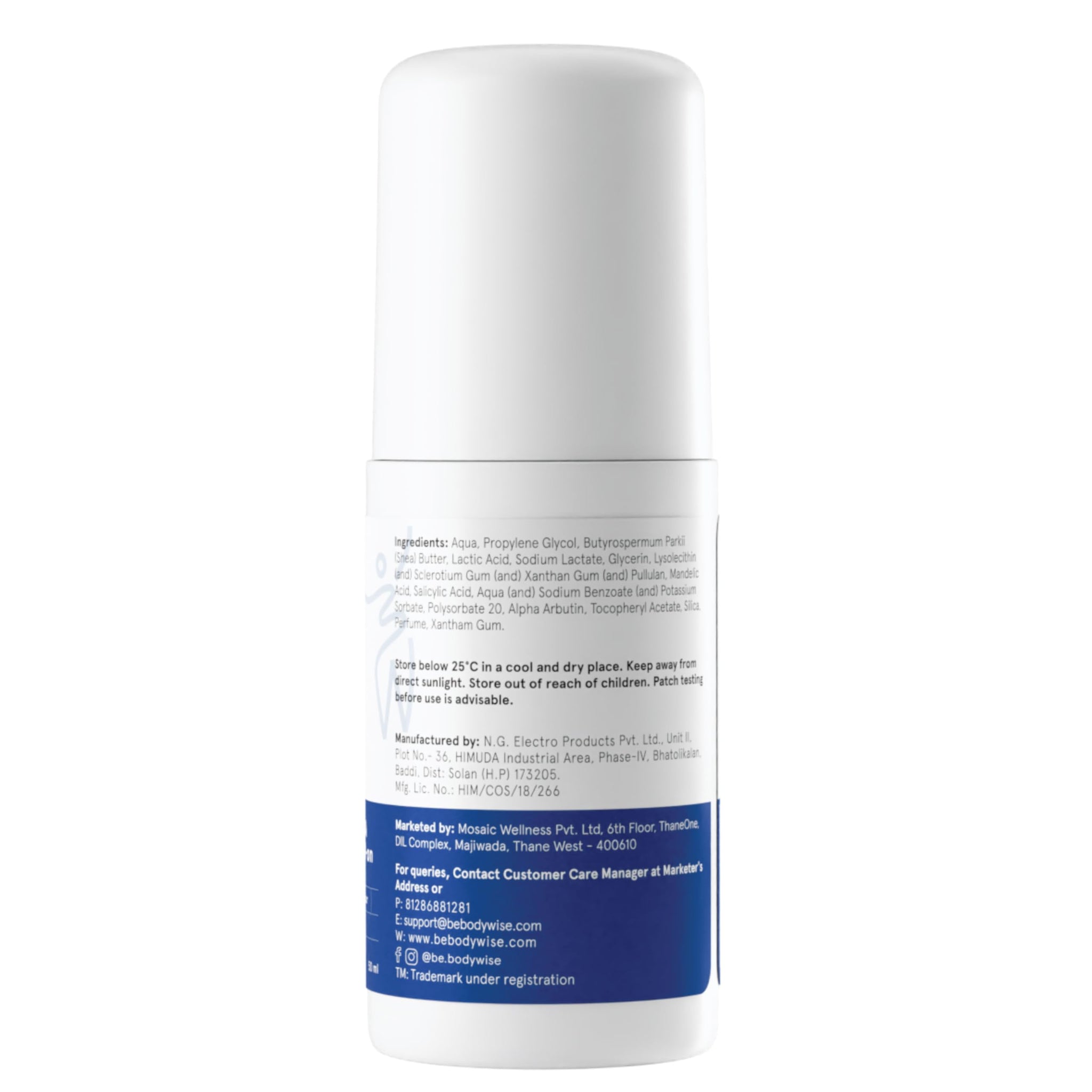 Be Bodywise 6% AHA BHA Underarm Roll-On, Exfoliating Deodorant, Alcohol & Aluminum Free - size and scale (44)