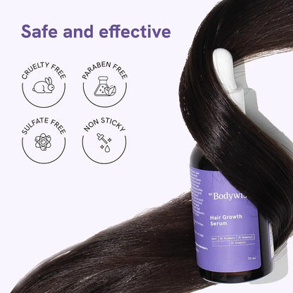 Be Bodywise Hair Serum with Redensyl, Anagain, and Rosemary, Topical Scalp Serum for Adults - ingredients panel
