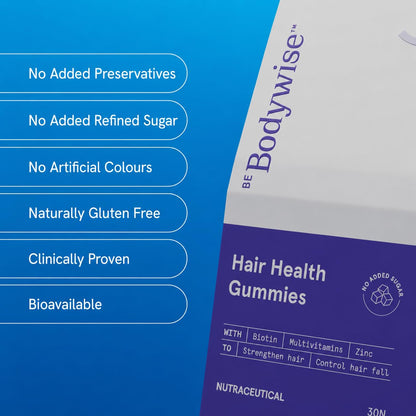 Be Bodywise Hair Supplement Pack with Biotin Gummies and Rosemary Roll-On Serum, Adult, Strawberry Flavor - in use (14)