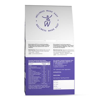 Be Bodywise Hair Supplement Pack with Biotin Gummies and Rosemary Roll-On Serum, Adult, Strawberry Flavor - size and scale (1