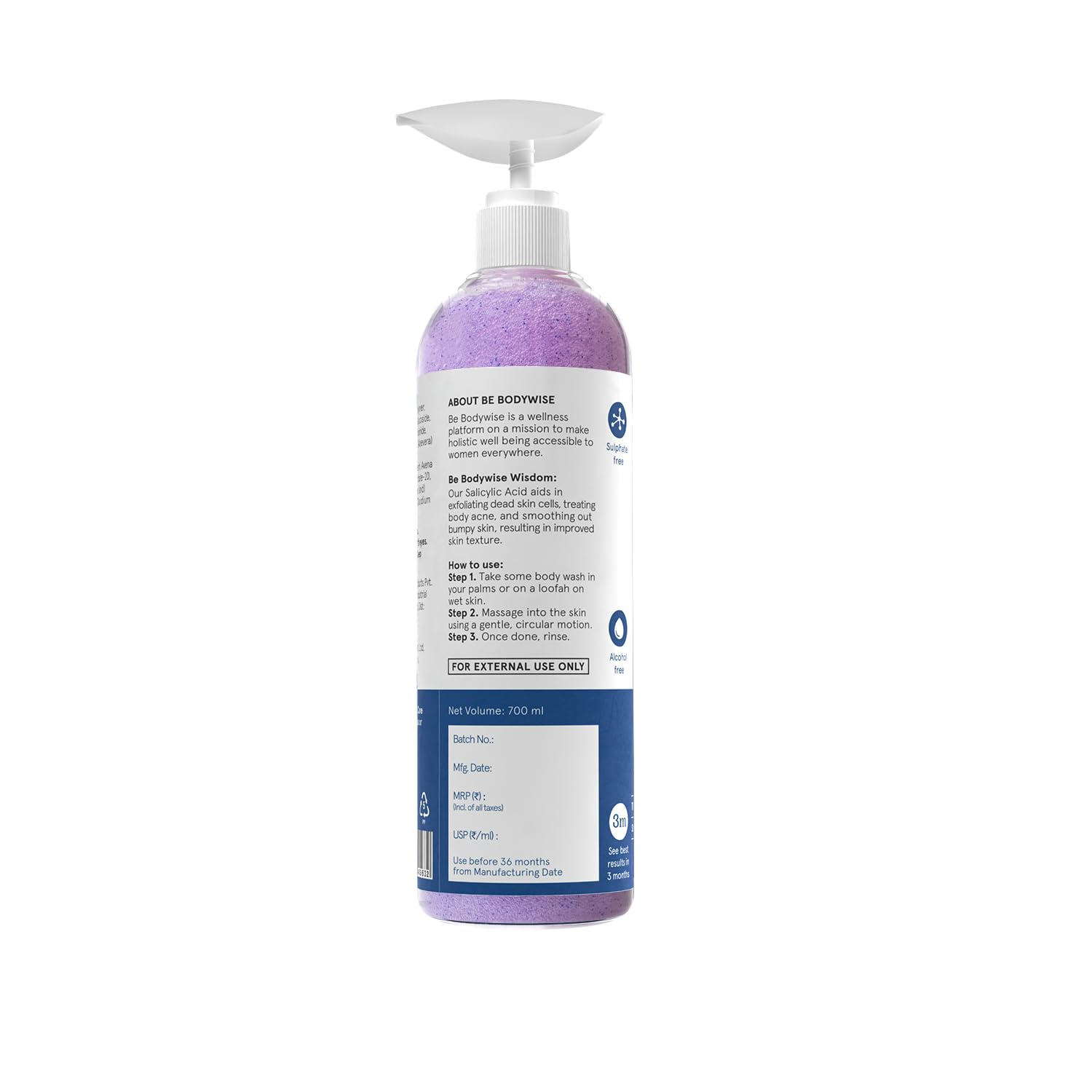 Be Bodywise Niacinamide Body Wash Gel with Aloe Vera, Vitamin B3 & E for Adults - in use (13)