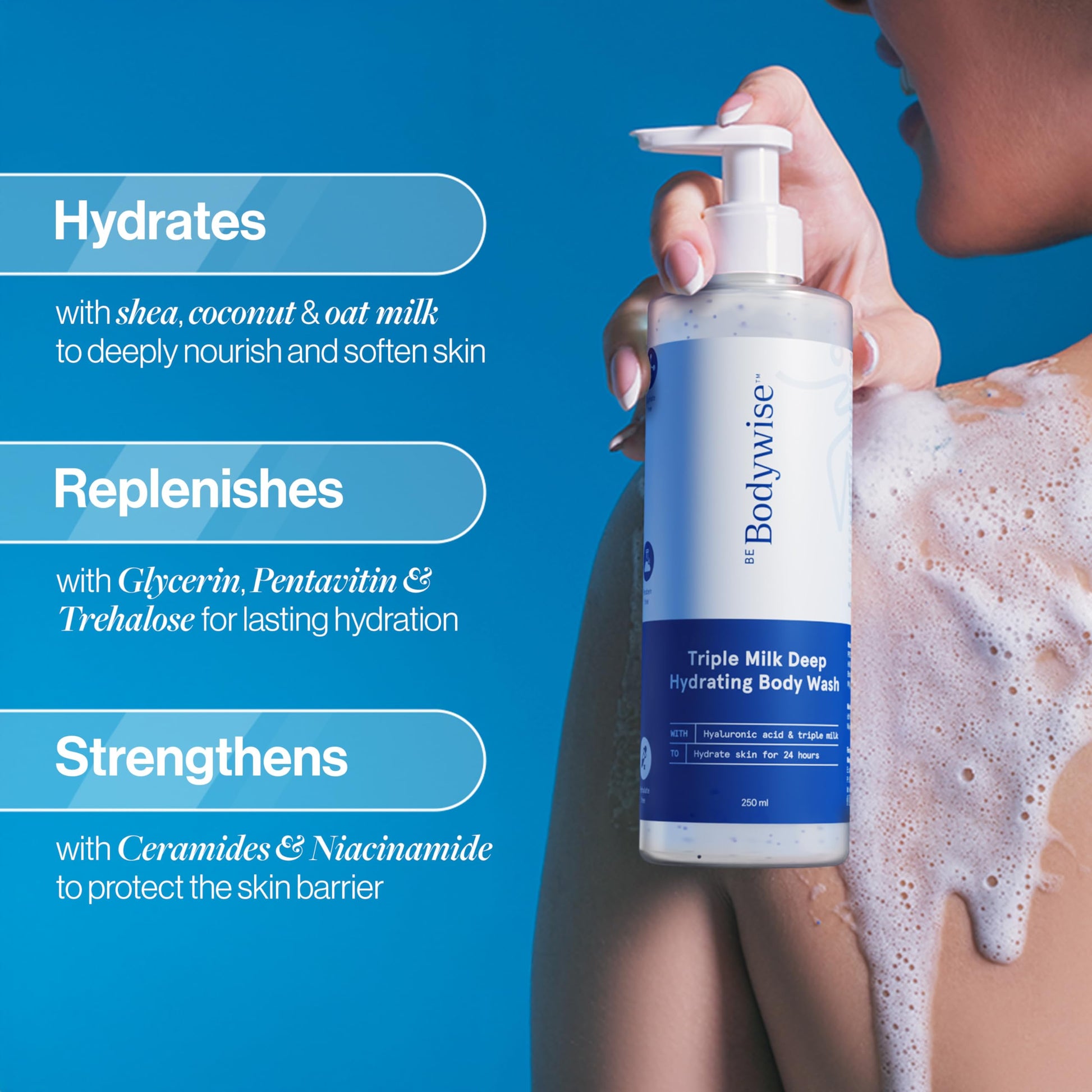Be Bodywise Niacinamide Body Wash Gel with Aloe Vera, Vitamin B3 & E for Adults - ingredients panel (26)