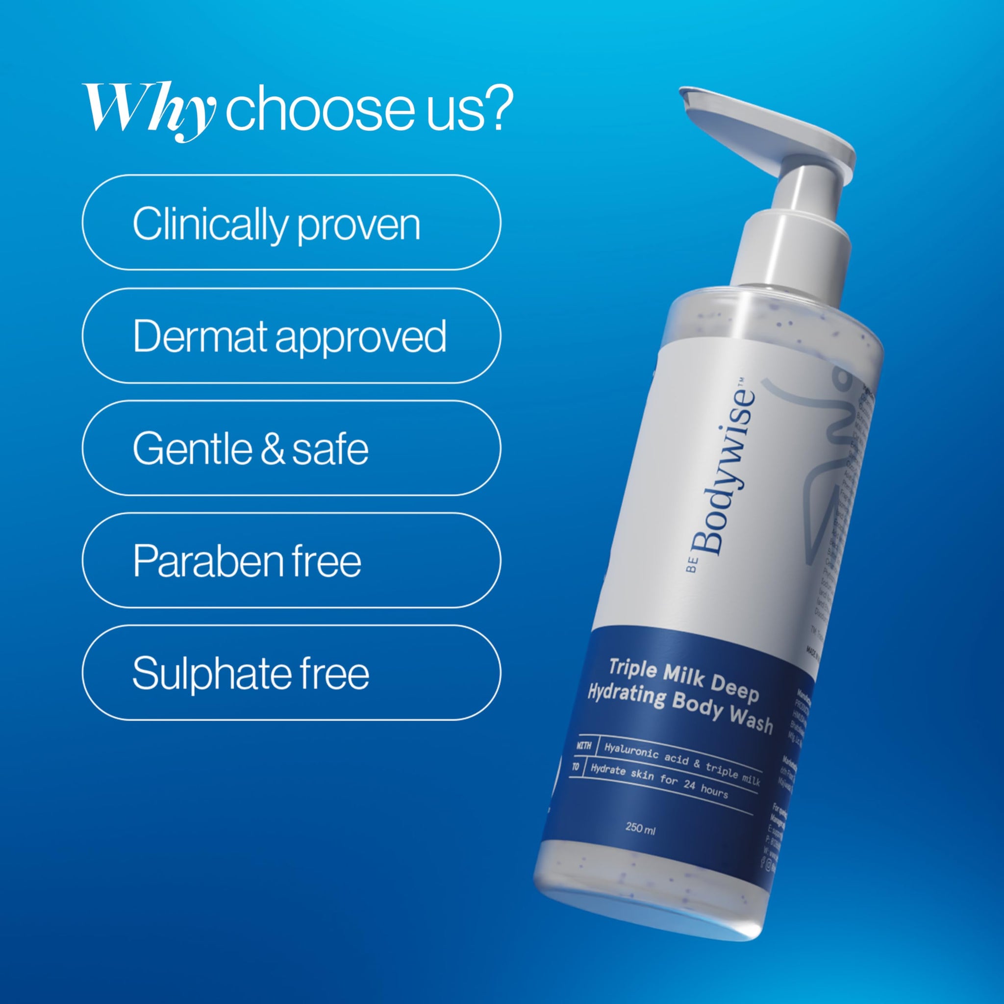 Be Bodywise Niacinamide Body Wash Gel with Aloe Vera, Vitamin B3 & E for Adults - in use (28)