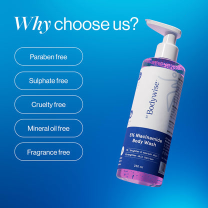 Be Bodywise Niacinamide Body Wash Gel with Aloe Vera, Vitamin B3 & E for Adults - close-up detail