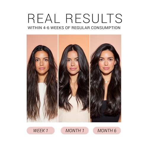 Be. Glossy Hair Supplements for Women, 60 Vegetarian Capsules, 30 Day Supply, with Biotin, Hyaluronic Acid, Vitamin E, B12, L