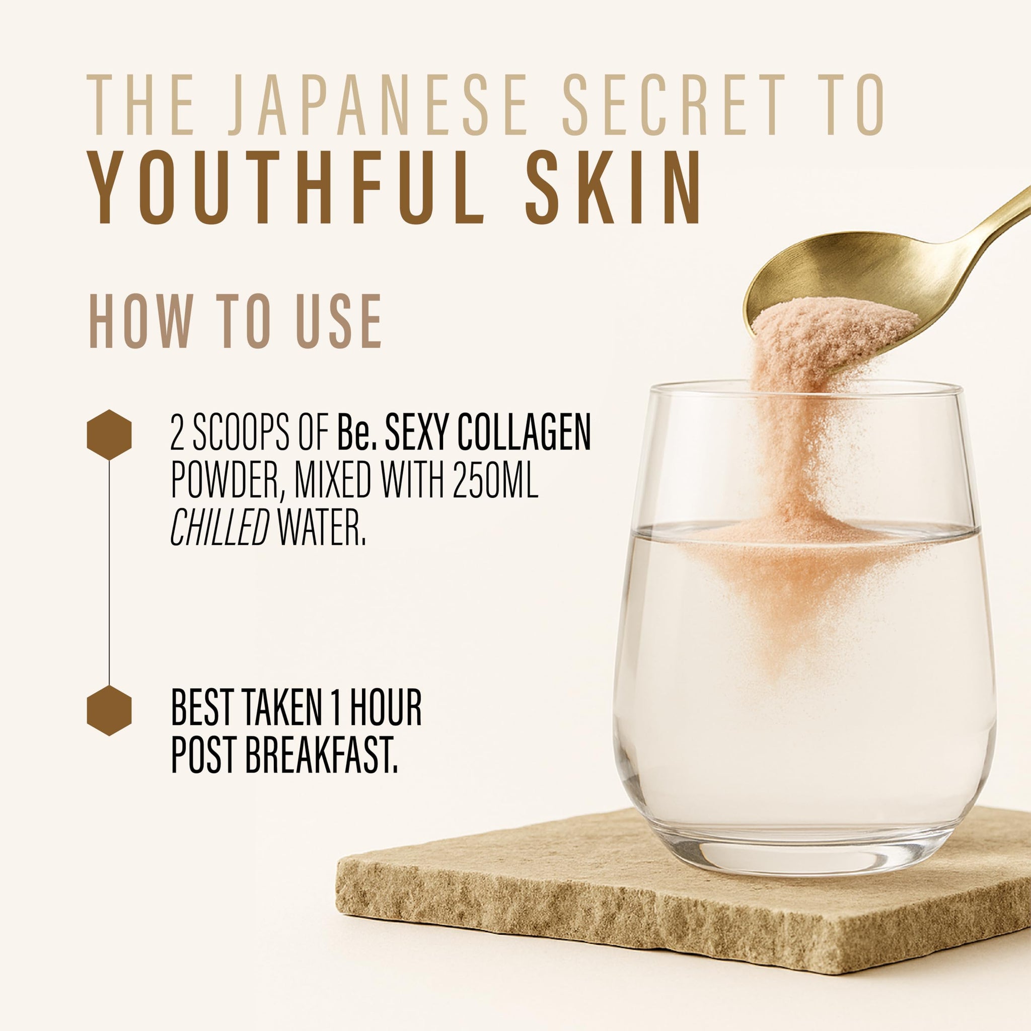 Be. Wellness Japanese Marine Collagen Powder, Mix-Fruit, 300g, Type I & III Peptides, Non-GMO - label detail