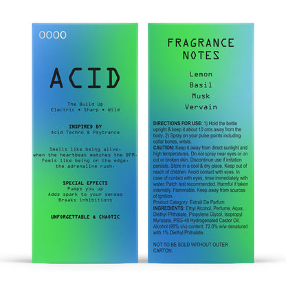 BEARDO ACID X Sunburn Festival Perfume Extrait de Parfum for Men Citrus Aromatic - size and scale