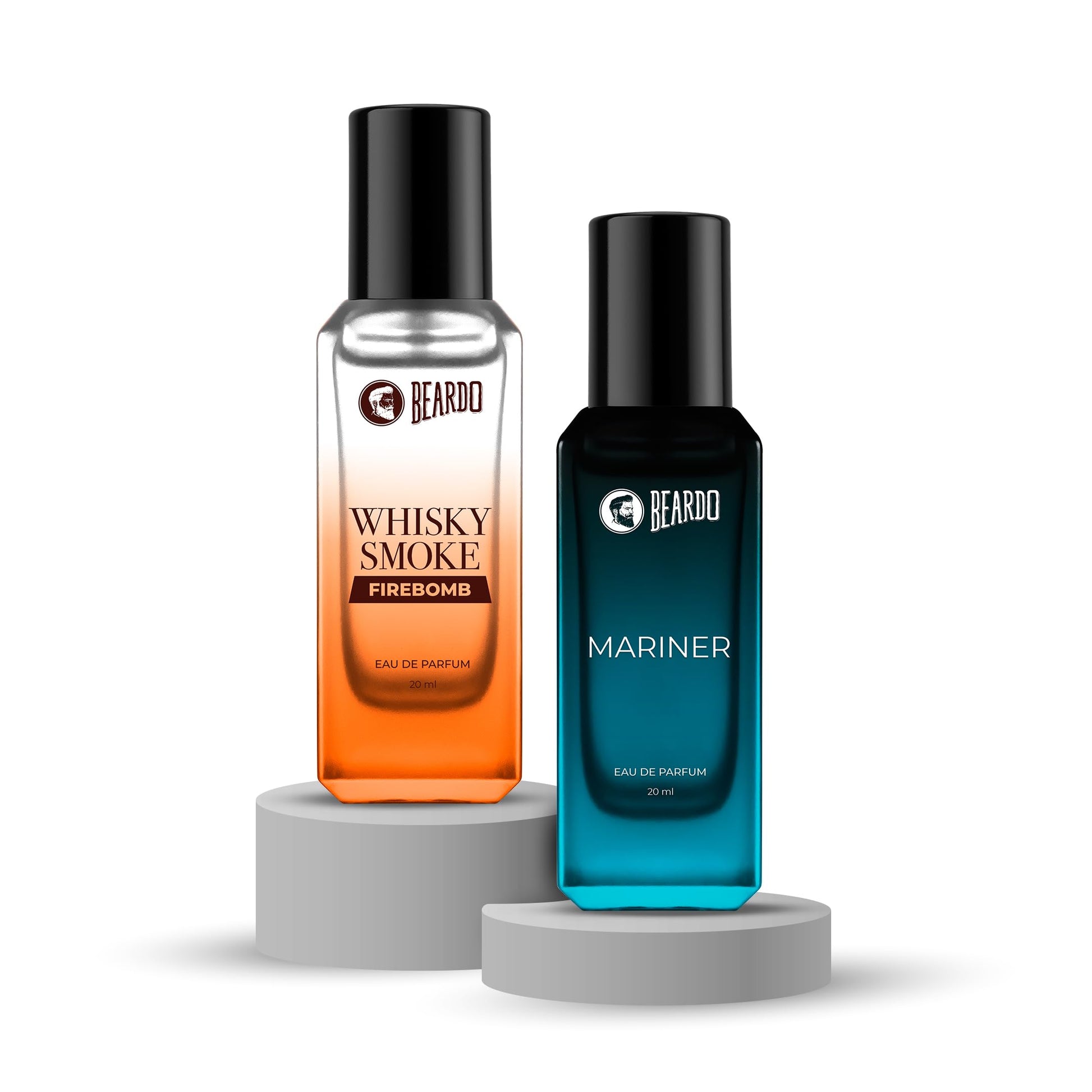 BEARDO AquaFlame Perfume Set for Men, 20ml x 2, Eau de Parfum, Mariner & Whisky Smoke Firebomb