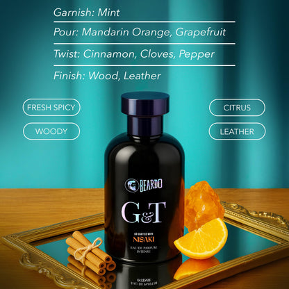BEARDO G&T Men's Eau de Parfum, Citrus Spicy Woody Fragrance, Pressurized Atomizer - back view (11)
