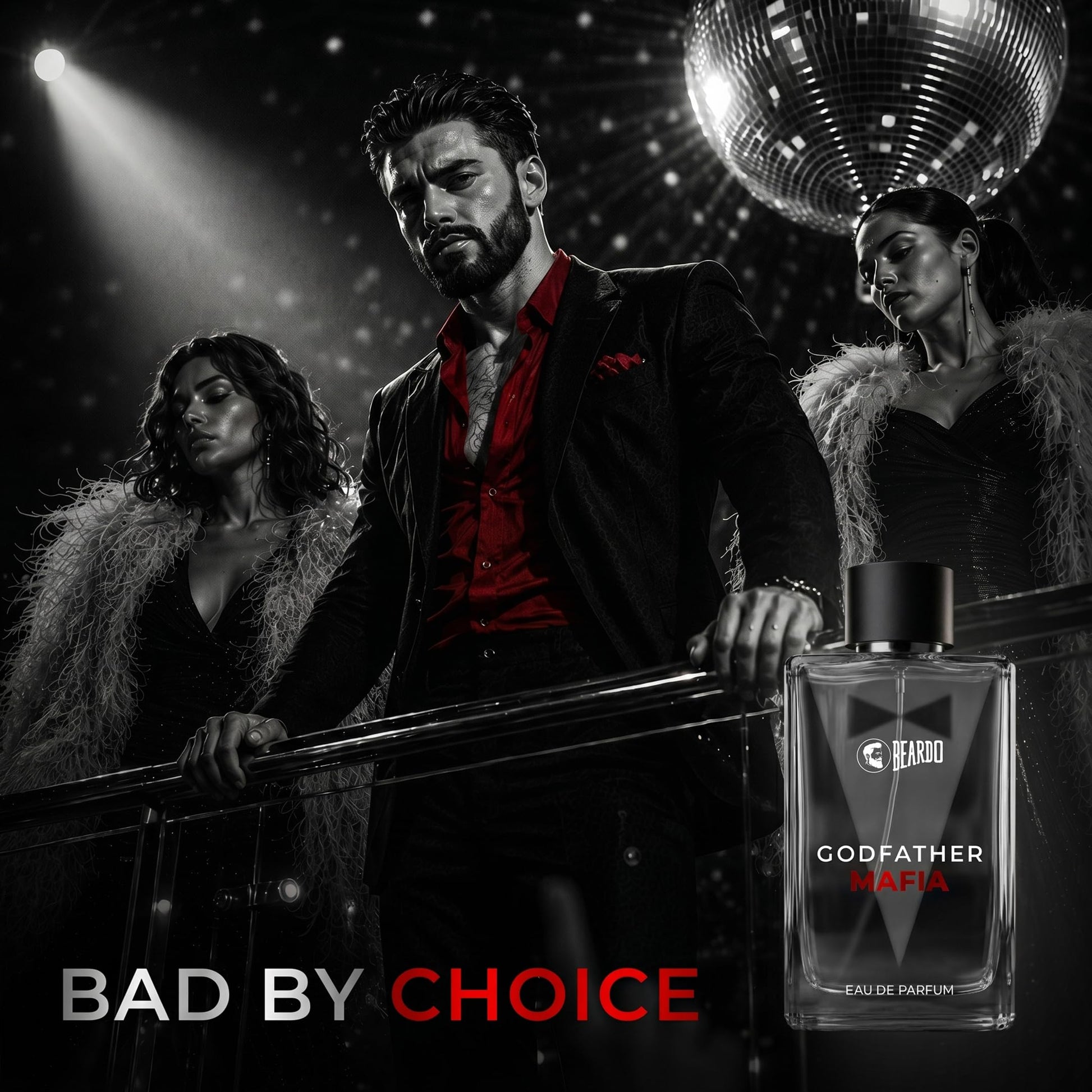 BEARDO Godfather Mafia Eau de Parfum for Men, Fruity Amber Woody Scent - front view (11)