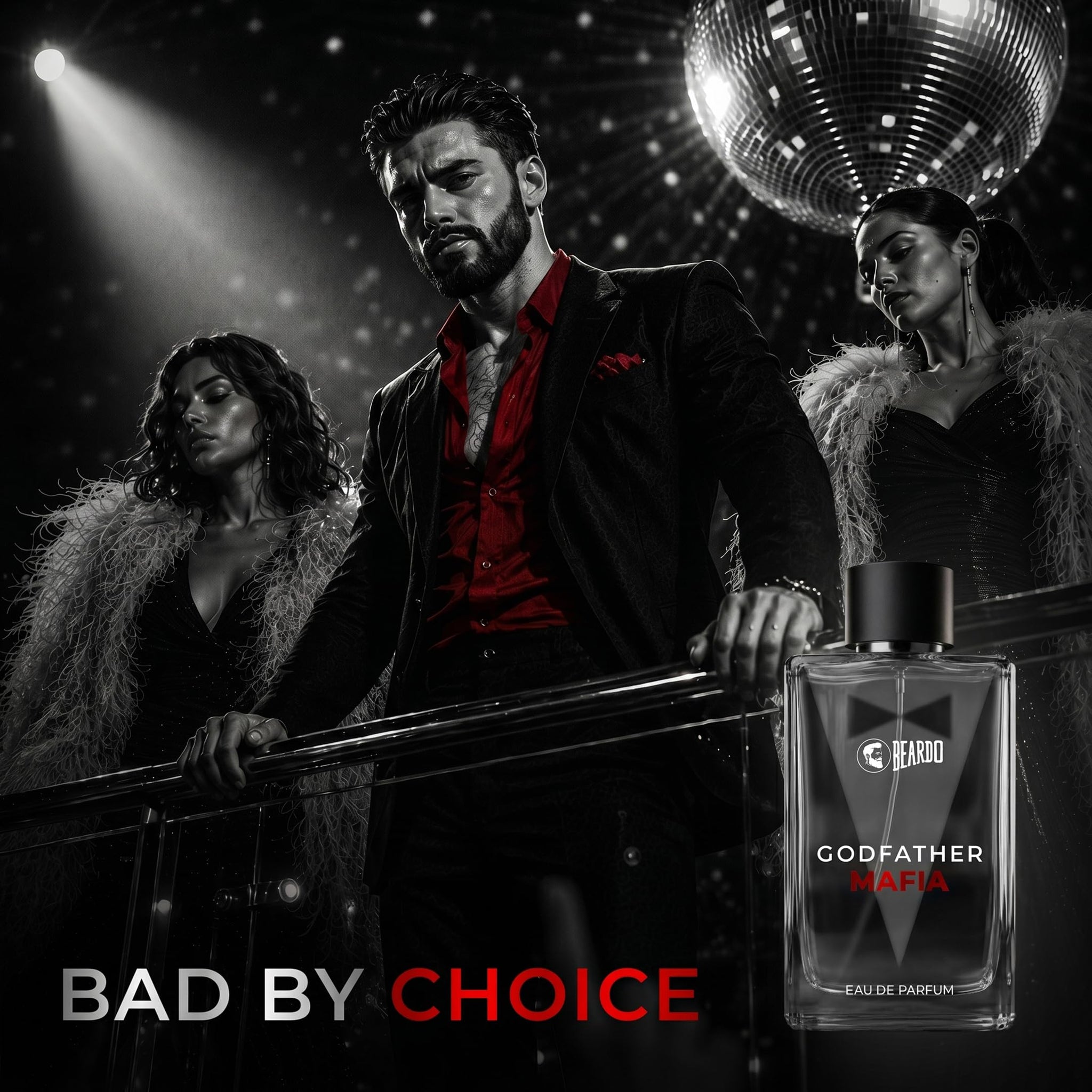 BEARDO Godfather Mafia Eau de Parfum for Men, Fruity Amber Woody Scent - front view (11)