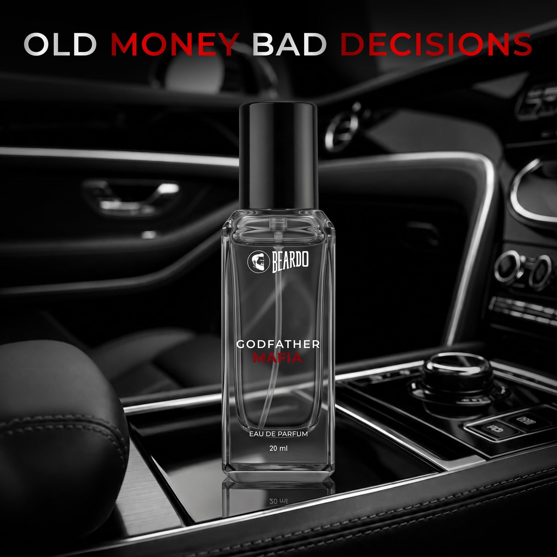 BEARDO Godfather Mafia Eau de Parfum for Men, Fruity Amber Woody Scent - packaging