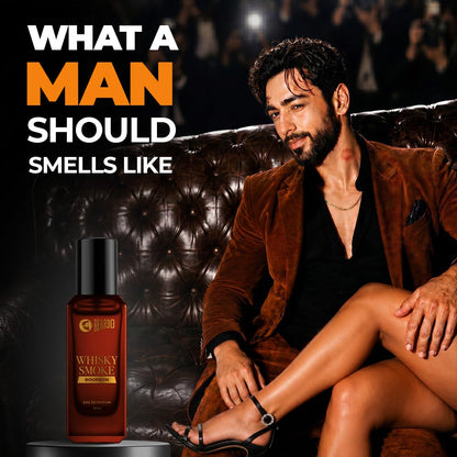 Beardo Whisky Smoke Bourbon Perfume, Eau de Parfum for Men, Oriental Woody Leathery - front view