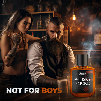 BEARDO Whisky Smoke Mens Spicy Woody Oudh EDP and Solid Perfume - front view