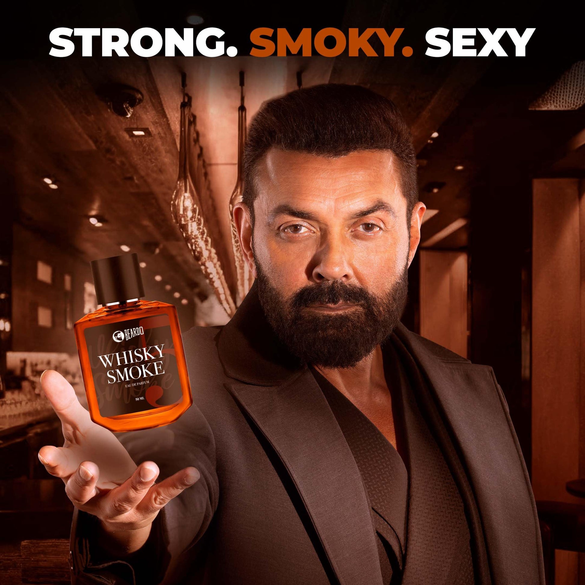 BEARDO Whisky Smoke Mens Spicy Woody Oudh EDP and Solid Perfume - front view (9)