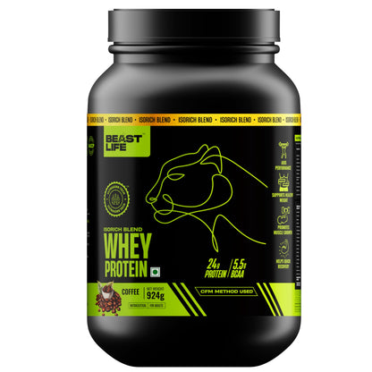 BEASTLIFE Isorich Whey Protein Isolate Powder, 924g, Adult Whey Protein Supplement