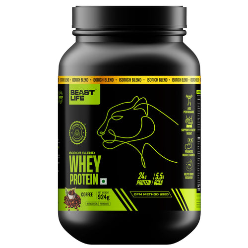 BEASTLIFE Isorich Whey Protein Isolate Powder, 924g, Adult Whey Protein Supplement