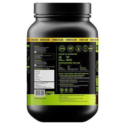 BEASTLIFE Isorich Whey Protein Isolate Powder, 924g, Adult Whey Protein Supplement - in use (17)
