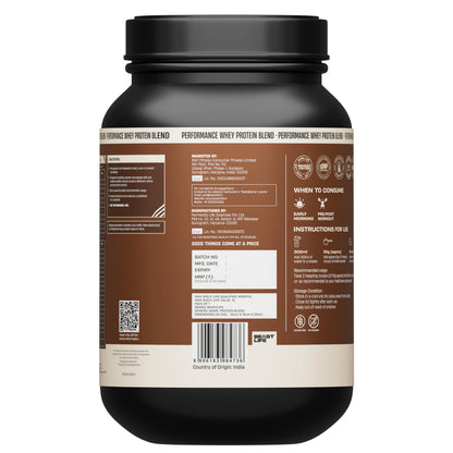 BEASTLIFE Performance Yeast Whey Protein Blend, 34g Protein, 5.7g BCAA, 1Kg, Adult Formula - in use