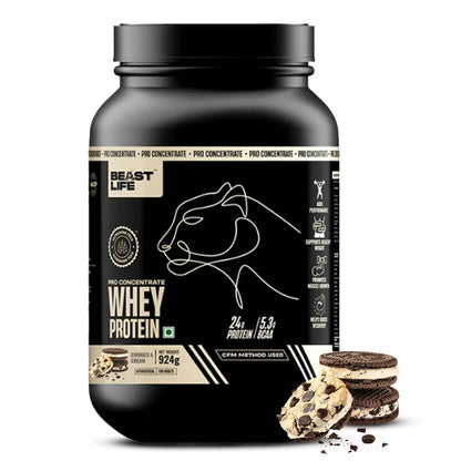 BEASTLIFE Pro 100% Whey Protein Powder, 924g 28 Servings, 24g Protein 5.3g BCAA, with Digestive Enzymes (10)
