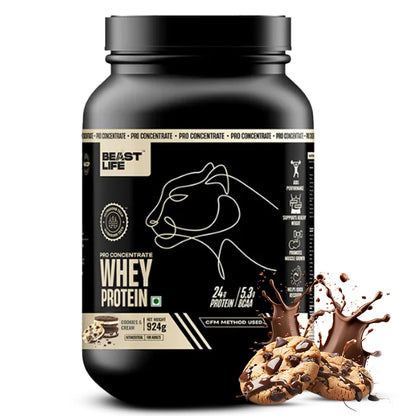 BEASTLIFE Pro 100% Whey Protein Powder, 924g 28 Servings, 24g Protein 5.3g BCAA, with Digestive Enzymes - size and scale (18)