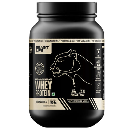 BEASTLIFE Pro 100% Whey Protein Powder, 924g 28 Servings, 24g Protein 5.3g BCAA, with Digestive Enzymes (36)