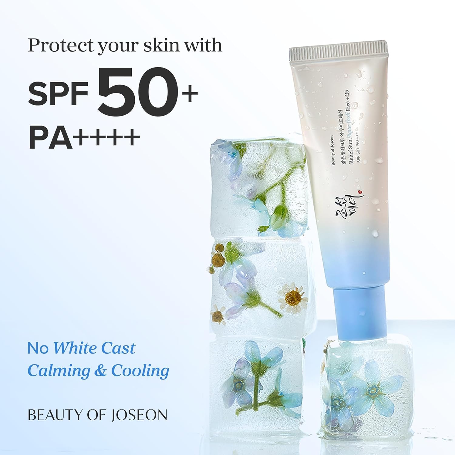 Beauty of Joseon Relief Sun SPF 50+ PA++++ Sun Cream with Rice Extract and Vitamin B5, 50ml - packaging