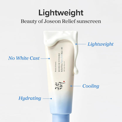 Beauty of Joseon Relief Sun SPF 50+ PA++++ Sun Cream with Rice Extract and Vitamin B5, 50ml - label detail