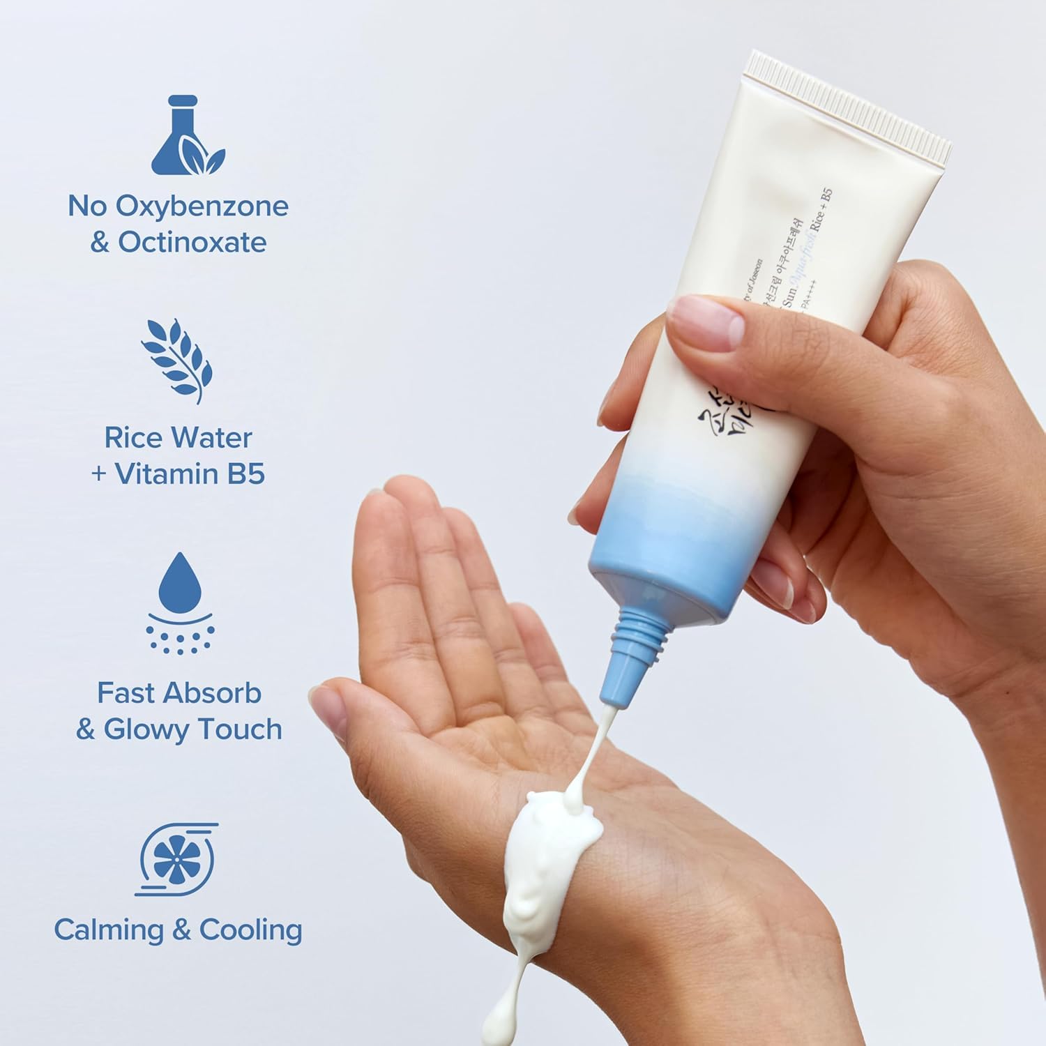 Beauty of Joseon Relief Sun SPF 50+ PA++++ Sun Cream with Rice Extract and Vitamin B5, 50ml - ingredients panel