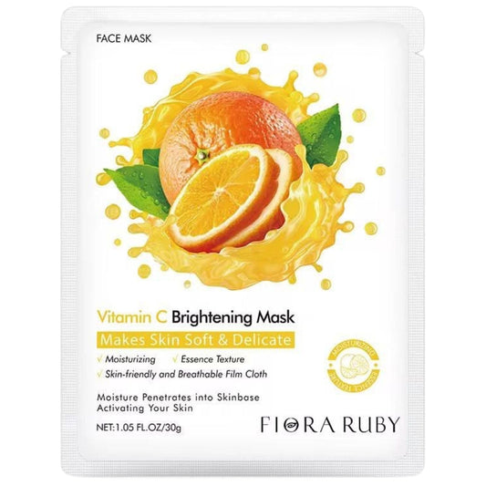 Beauty with Leevs Vitamin C Face Mask Sheet, Hydrating Facial Mask, 1 Count